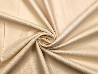 Canetti Italy 100% Premium Cotton Shirting Fabric (Cream , Herringbone)