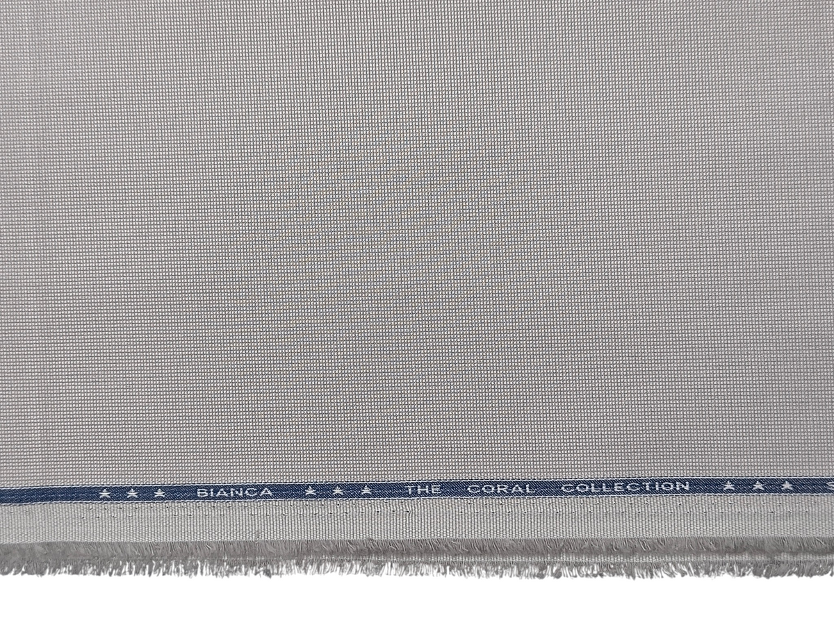 Arvind 100% Cotton Stretched Textured Suiting Fabric (Light Grey , Textured)
