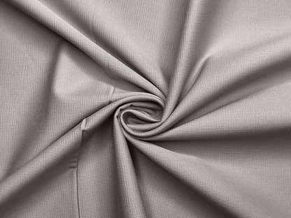 Arvind 100% Cotton Stretched Textured Suiting Fabric (Light Grey , Textured)