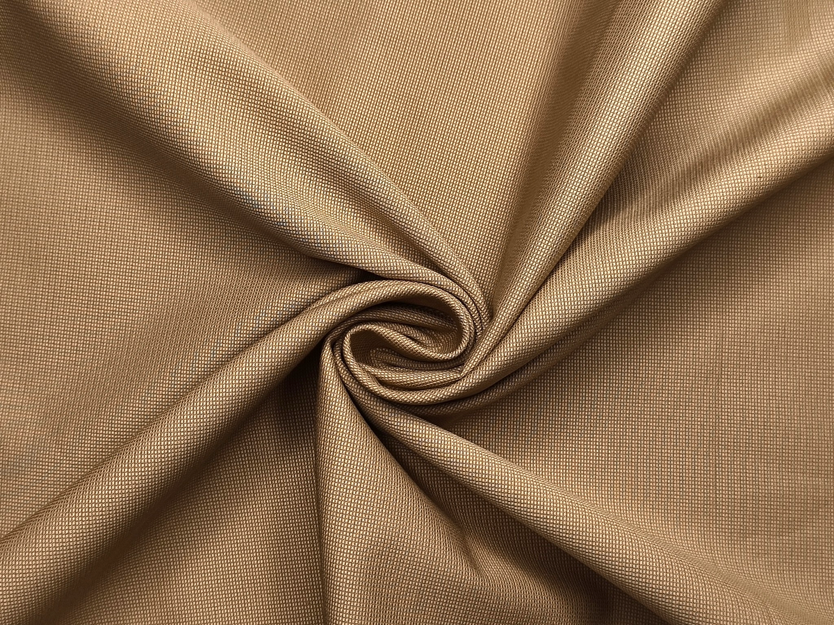 Arvind 100% Cotton Stretched Textured Suiting Fabric (Warm Beige, Textured)