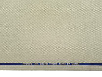 Raymond Superfine Wool Blend Stretched Premium Suiting Fabric (Light Pista, Textured)