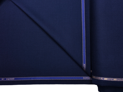 Raymond Superfine Wool Blend Stretched Premium Suiting Fabric (Navy Blue, Textured)