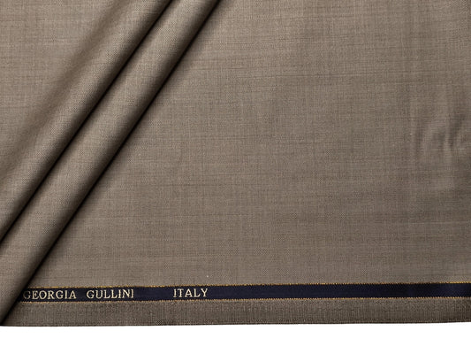Georgia Gullini Italy Re Della Moda 70% Wool Super 160s Wool Blended Premium Suiting Fabric (Beige, Herringbone)