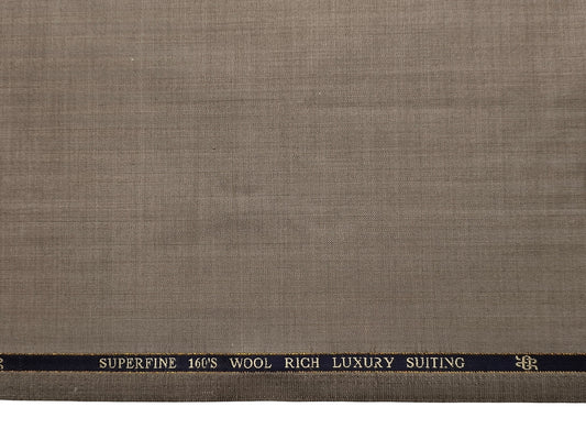 Georgia Gullini Italy Re Della Moda 70% Wool Super 160s Wool Blended Premium Suiting Fabric (Beige, Herringbone)