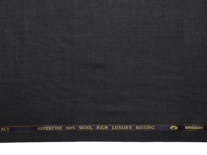 Georgia Gullini Italy Re Della Moda 70% Wool Super 160s Wool Blended Premium Suiting Fabric (Charcoal Grey, Plain)