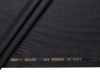 Georgia Gullini Italy Re Della Moda 70% Wool Super 160s Wool Blended Premium Suiting Fabric (Charcoal Grey, Plain)