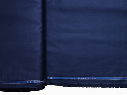 Bombay Rayon 100% Fine Cotton Premium Shirting Fabric (Navy Blue, Plain)