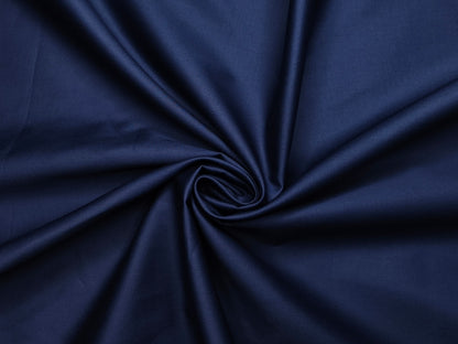 Bombay Rayon 100% Fine Cotton Premium Shirting Fabric (Navy Blue, Plain)