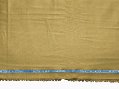 Giza Classé 100% Giza Cotton Premium Shirting Fabric (Mustard Gold, Plain)