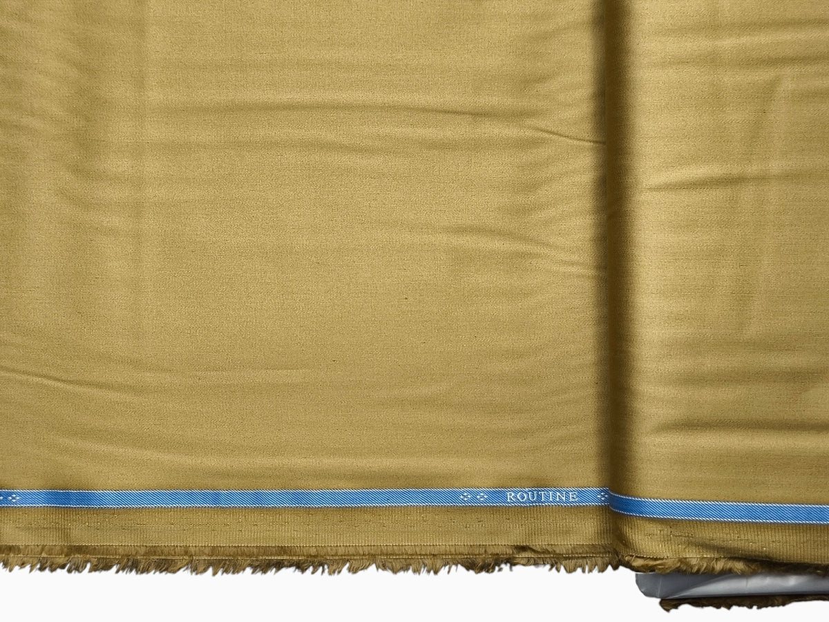 Giza Classé 100% Giza Cotton Premium Shirting Fabric (Mustard Gold, Plain)