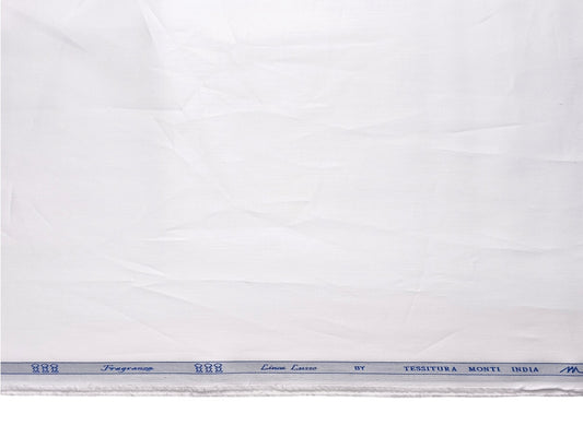Tessitura Monti Fragrenza 100% Premium Giza Cotton Fragrance Infused Shirting Fabric (White, Plain)