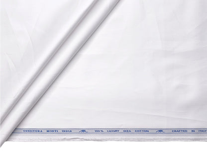 Tessitura Monti Fragrenza 100% Premium Giza Cotton Fragrance Infused Shirting Fabric (White, Plain)