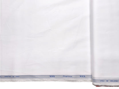 Tessitura Monti Fragrenza 100% Premium Giza Cotton Fragrance Infused Shirting Fabric (White, Plain)