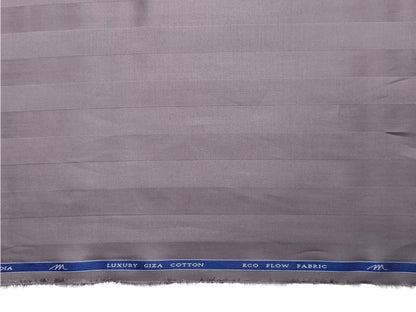 Tessitura Monti Eco Flow Premium Tencel Shirting Fabric (Violet Grey, Stripes)