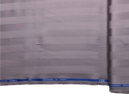 Tessitura Monti Eco Flow Premium Tencel Shirting Fabric (Violet Grey, Stripes)
