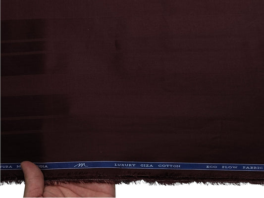 Tessitura Monti Eco Flow Premium Tencel Shirting Fabric (Maroon, Multistripes)
