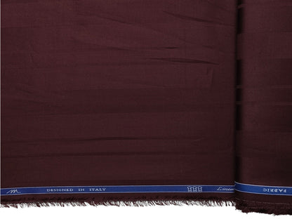 Tessitura Monti Eco Flow Premium Tencel Shirting Fabric (Maroon, Multistripes)