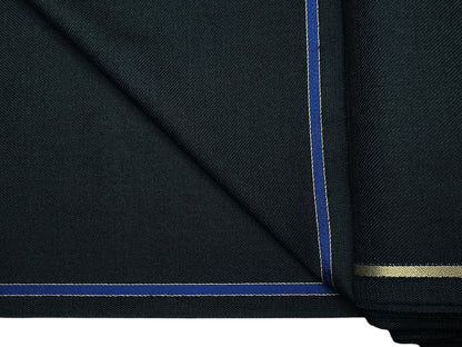 Raymond Wool Blended High GSM Suiting Fabric (Bottle Green, Twill Weave)