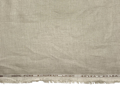100% Pure European Linen 40 LEA Shirting Fabric (Natural, Plain)