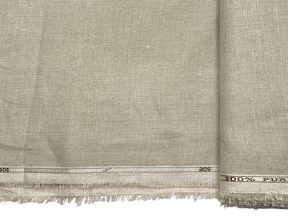 100% Pure European Linen 40 LEA Shirting Fabric (Natural, Plain)