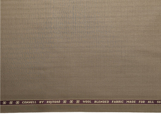 Raymond Connell Wool Blended Premium Suiting Fabric (Light Brown, Self Herringbone)
