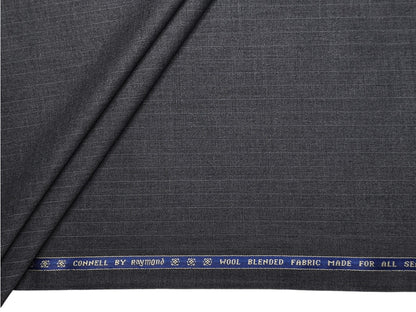 Raymond Connell Wool Blended Premium Suiting Fabric (Charcoal Grey, Pinstripes)
