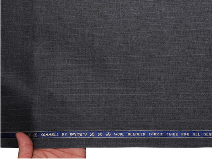 Raymond Connell Wool Blended Premium Suiting Fabric (Charcoal Grey, Pinstripes)