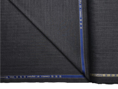 Raymond Connell Wool Blended Premium Suiting Fabric (Charcoal Grey, Pinstripes)