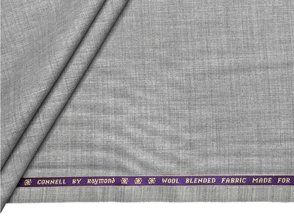 Raymond Connell Wool Blended Premium Suiting Fabric (Light Grey, Self Herringbone)