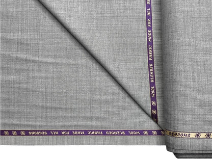 Raymond Connell Wool Blended Premium Suiting Fabric (Light Grey, Self Herringbone)
