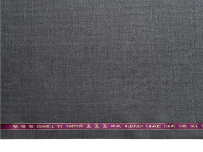 Raymond Connell Wool Blended Premium Suiting Fabric (Dark Grey, Self Herringbone)