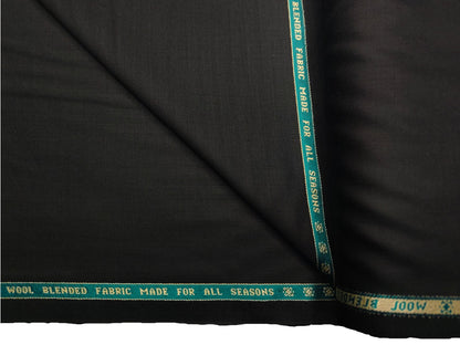 Raymond Connell Wool Blended Premium Suiting Fabric (Black, Self Herringbone)