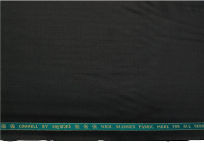 Raymond Connell Wool Blended Premium Suiting Fabric (Black, Self Herringbone)