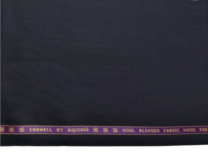 Raymond Connell Wool Blended Premium Suiting Fabric (Navy Blue, Self Herringbone)