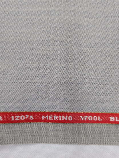 Raymond TechnoSmart Wool Blend Unstitched Suiting Fabric (Light Grey)