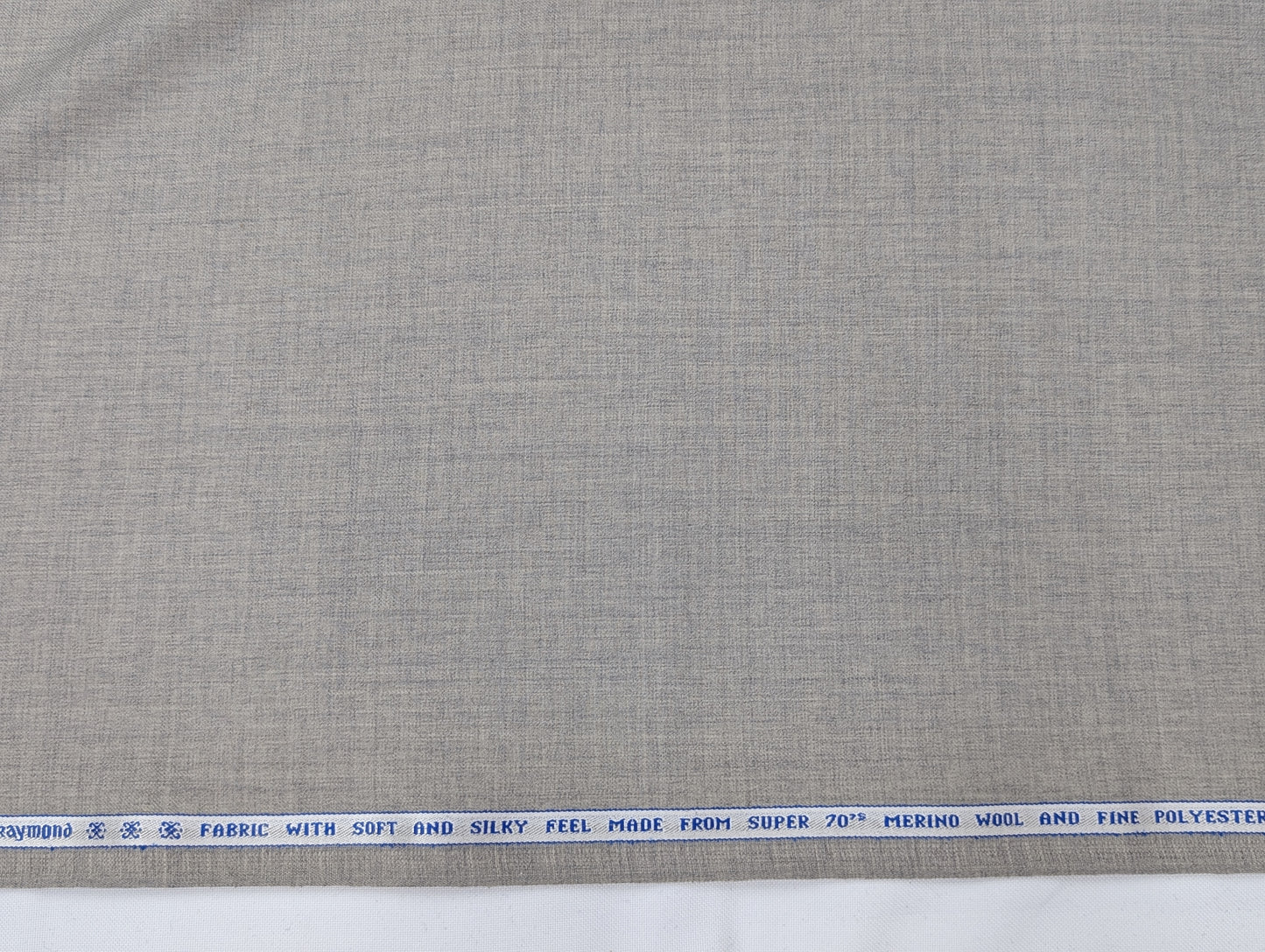 Raymond Wool Blend Unstitched Suiting Fabric (Light Grey)