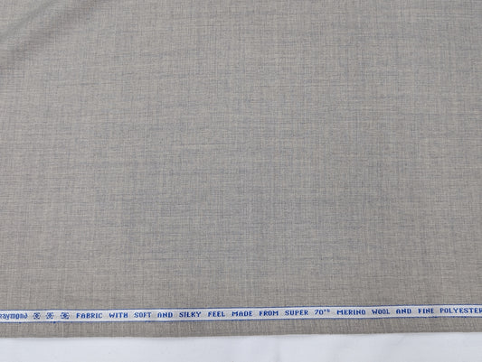 Raymond Wool Blend Unstitched Suiting Fabric (Light Grey)