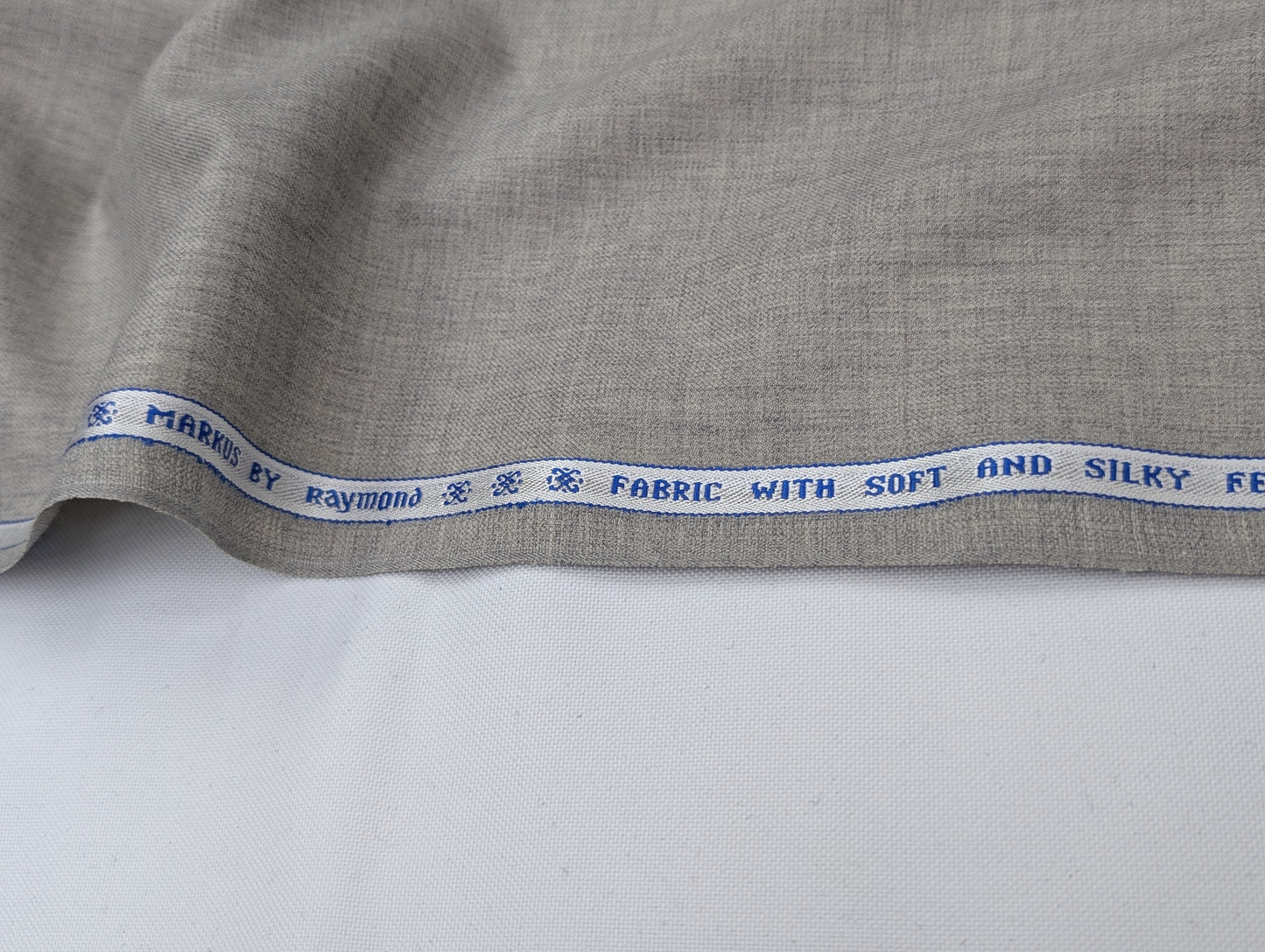 Raymond Wool Blend Unstitched Suiting Fabric (Light Grey)