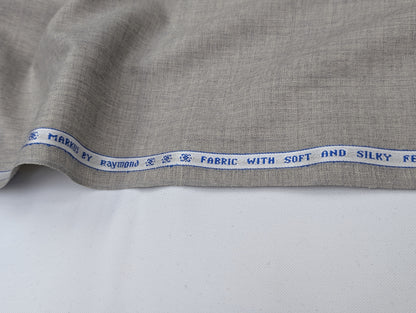 Raymond Wool Blend Unstitched Suiting Fabric (Light Grey)