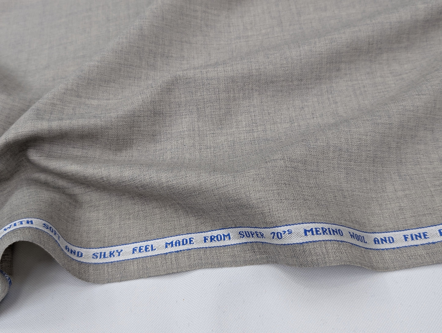 Raymond Wool Blend Unstitched Suiting Fabric (Light Grey)