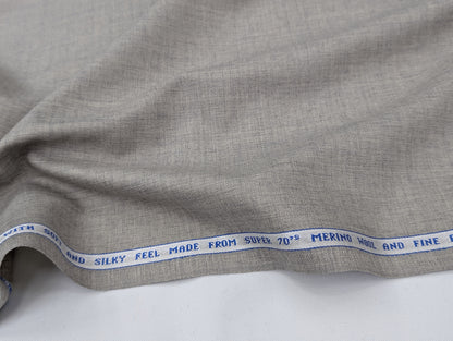 Raymond Wool Blend Unstitched Suiting Fabric (Light Grey)