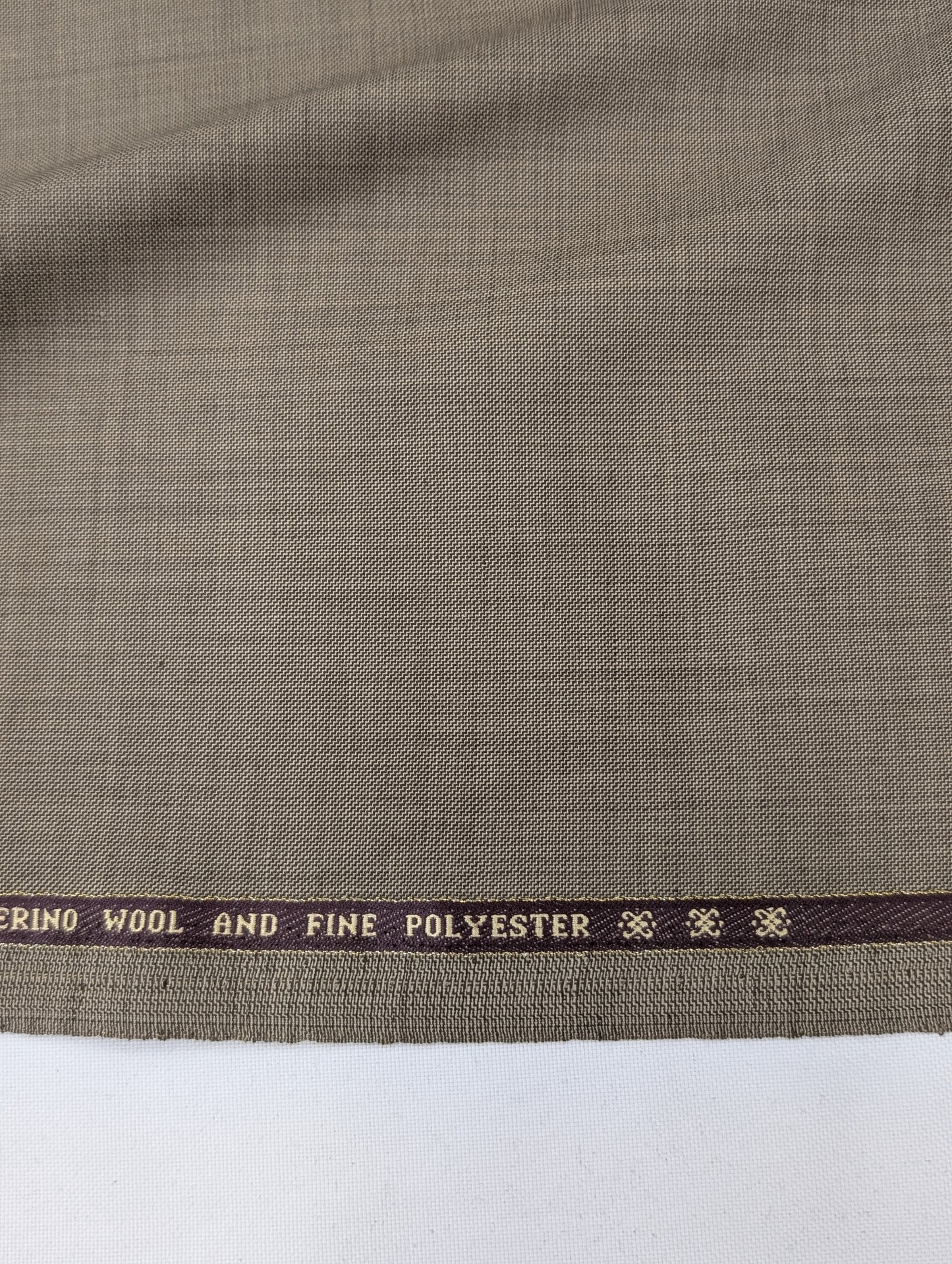 Raymond Wool Blend Unstitched Suiting Fabric (Brown)