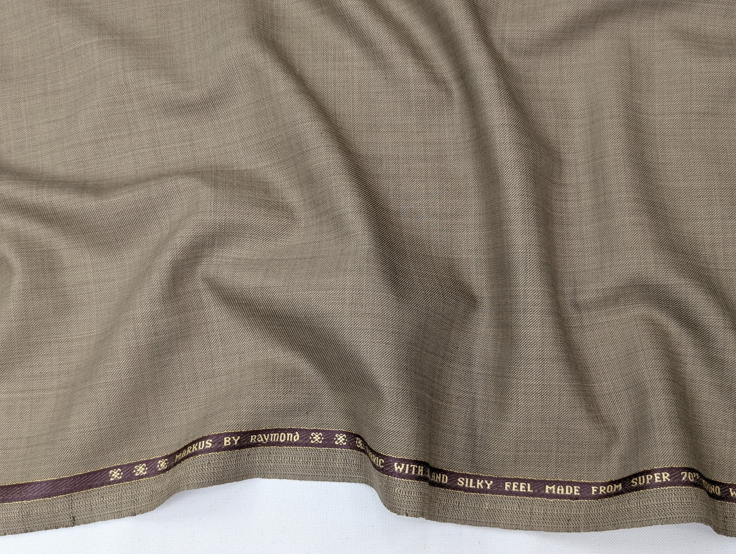 Raymond Wool Blend Unstitched Suiting Fabric (Brown)