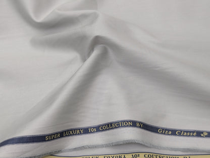Giza Classé 100% Giza Cotton Shirting Fabric (Light Gray)