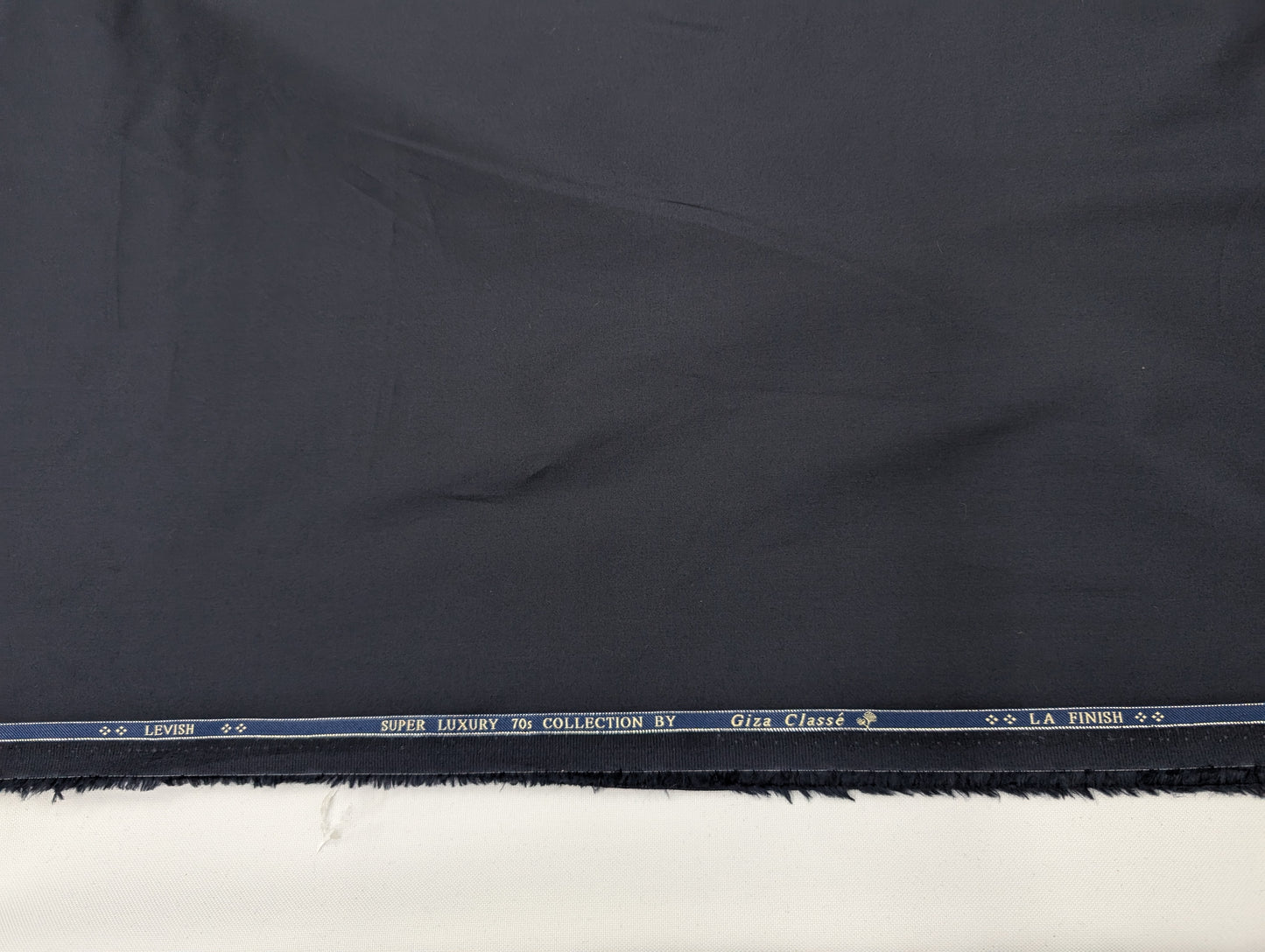 Giza Classé 100% Giza Cotton Shirting Fabric (Navy Blue)