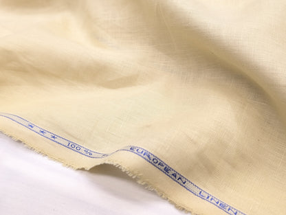 100% European Linen Shirt Fabric (Beige) - 60 LEA
