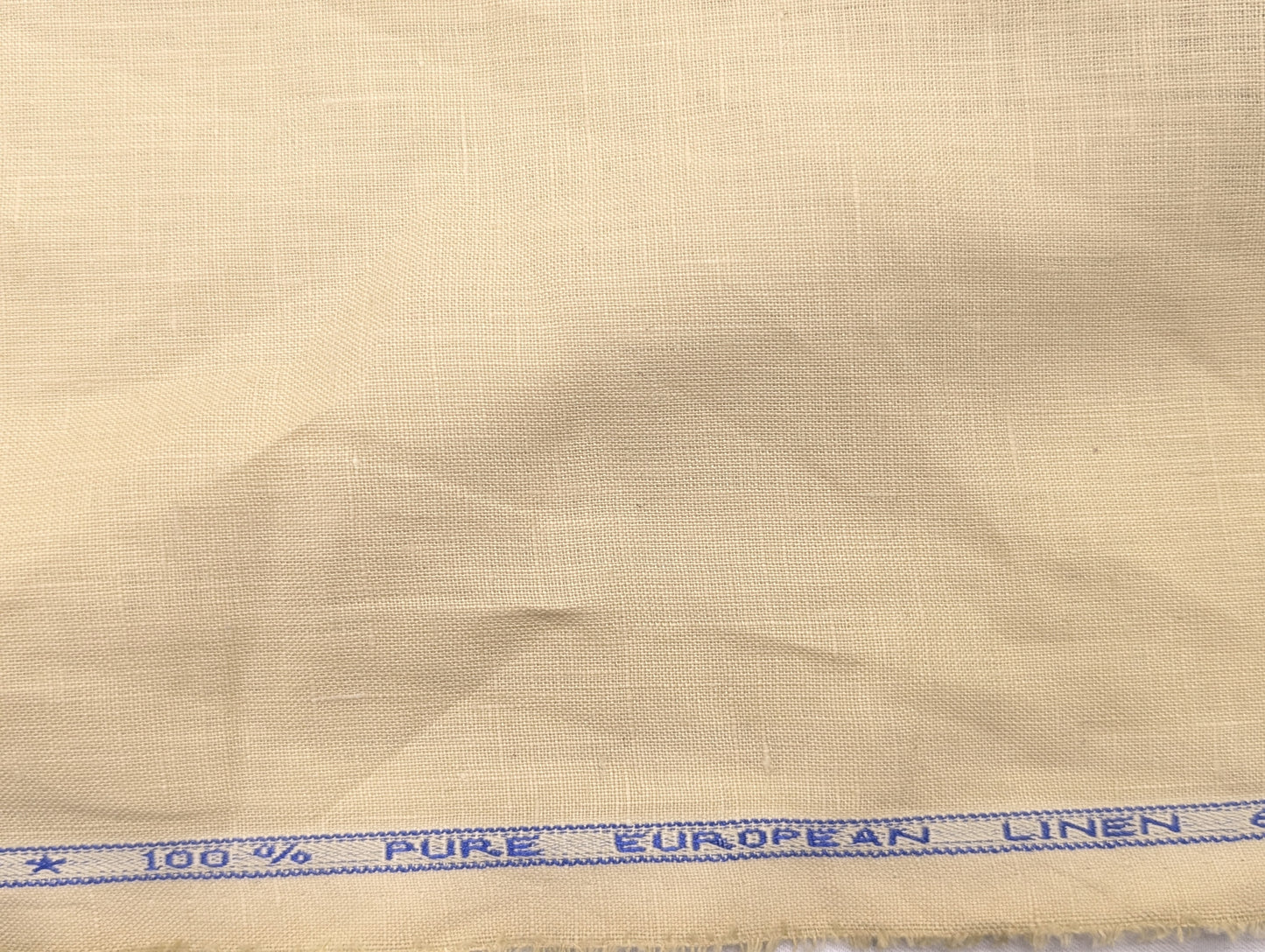 100% European Linen Shirt Fabric (Beige) - 60 LEA