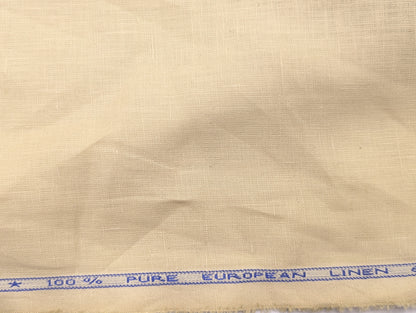 100% European Linen Shirt Fabric (Beige) - 60 LEA