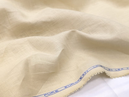 100% European Linen Shirt Fabric (Beige) - 60 LEA