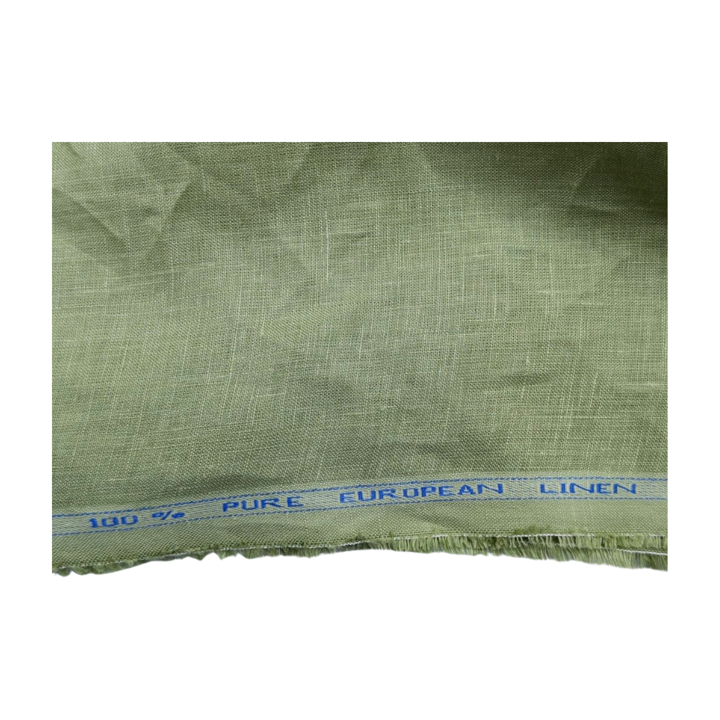 100% European Linen Shirt Fabric (Olive Green) - 60 LEA